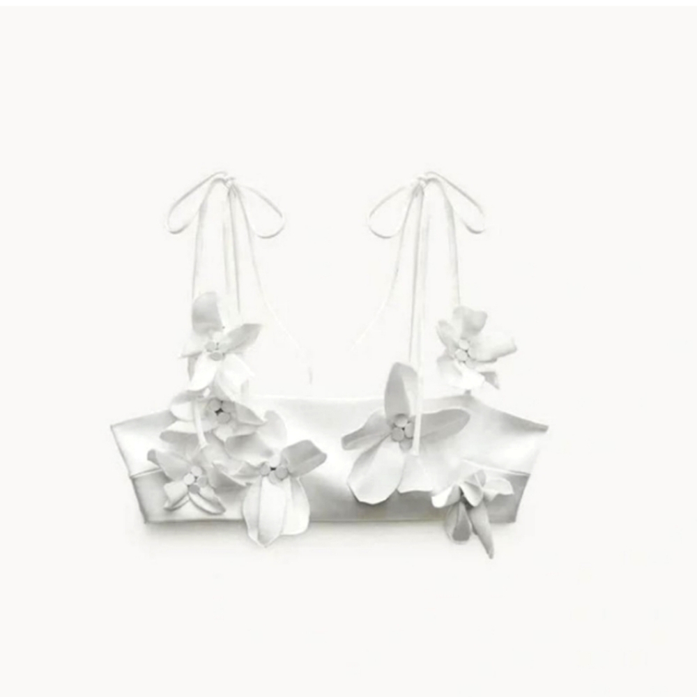 Sold out ZARA FLORAL CROPPED TOP